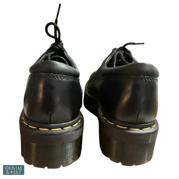 NEW Dr. Martens 8053 Leather‎ Platform Shoes Black Polished Smooth Quad Sole main image 7